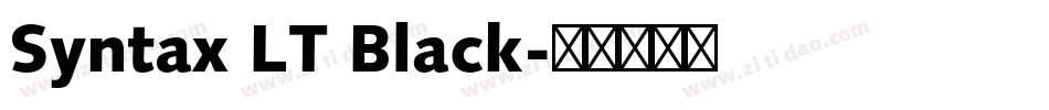 Syntax LT Black字体转换